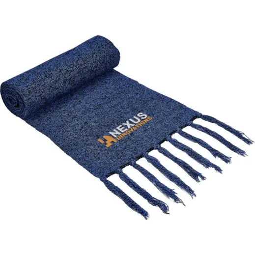 New Hampshire Melange Scarf Blue Branded